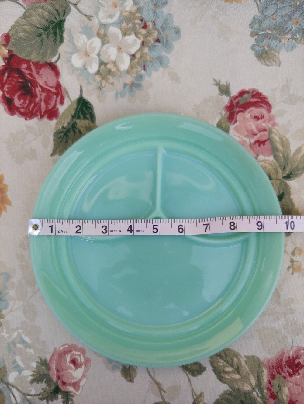 Vintage Fire King Jadeite Restaurant Ware 3 Compartment Grill Diner Plate - Picture 9 of 16